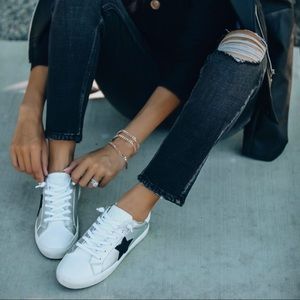Vici silver lining faux leather sneakers
